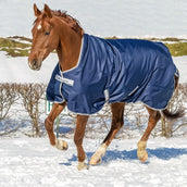 Bucas Turnout Freedom High Neck 150g Navy/Plata