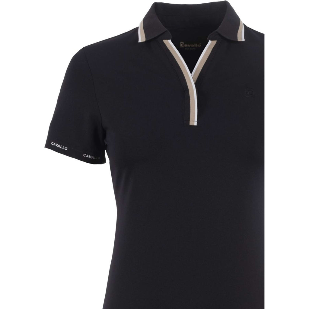 Cavallo Poloshirt CavalPique V-Neck Negro