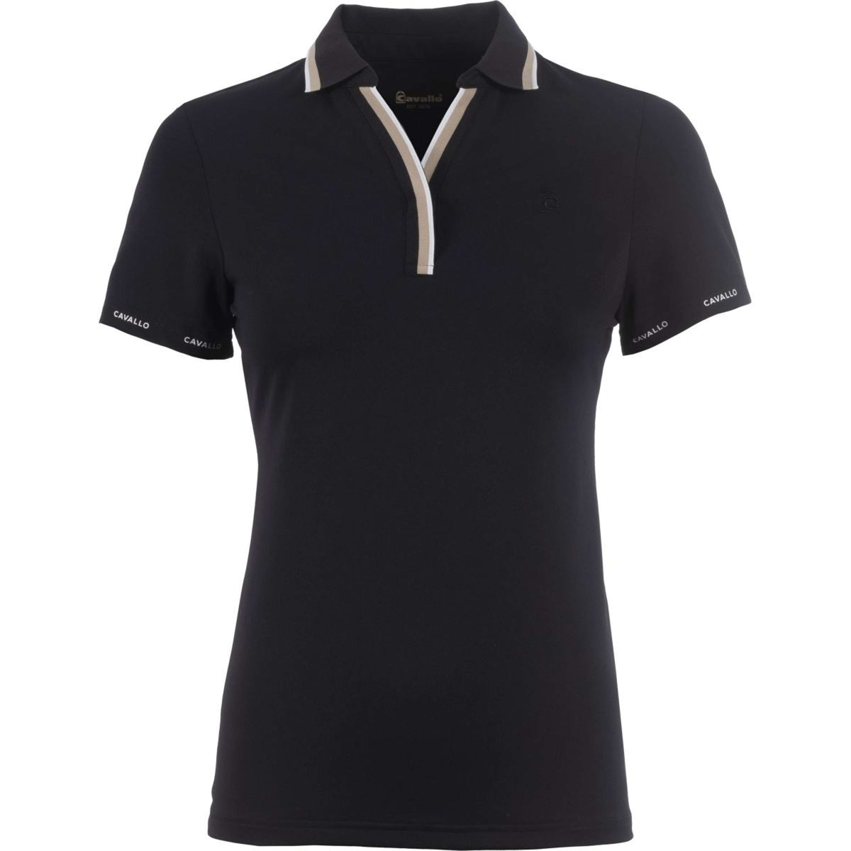 Cavallo Poloshirt CavalPique V-Neck Negro