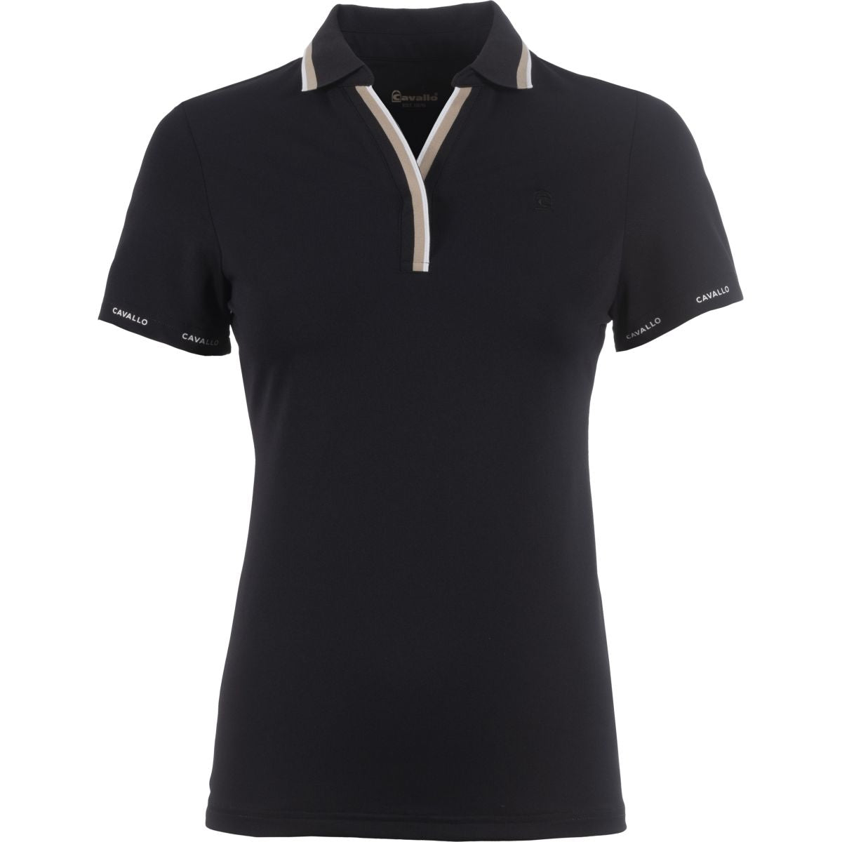 Cavallo Poloshirt CavalPique V-Neck Negro