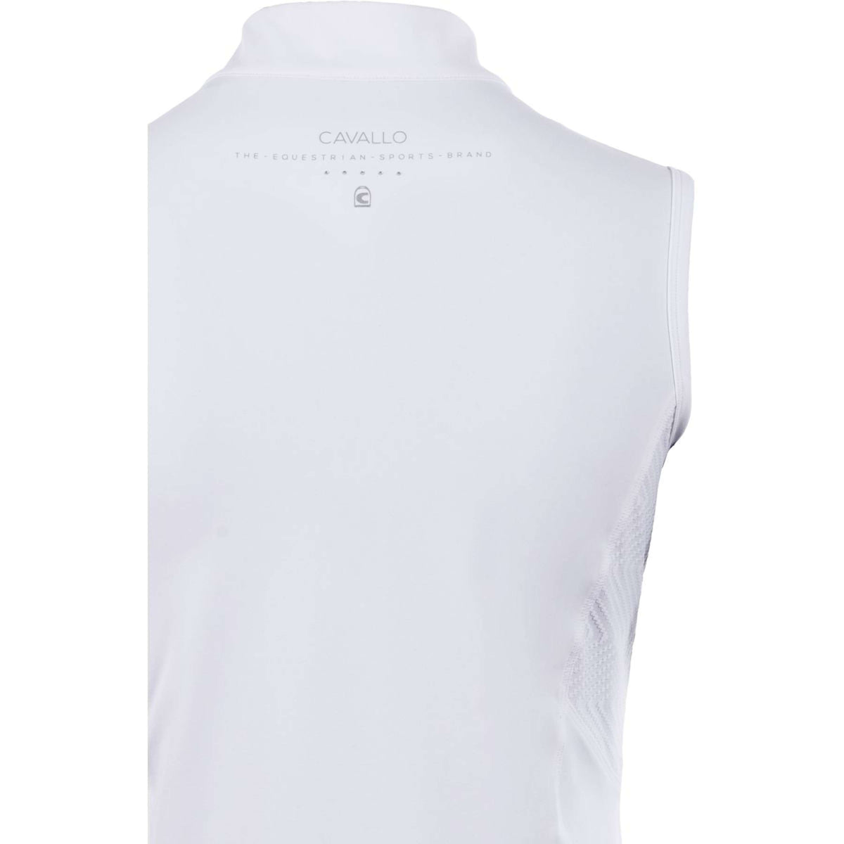Cavallo Camiseta de Competición CavalHalfzip Sin mangas Blanco
