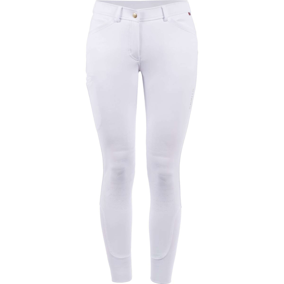 Cavallo Pantalones Dristy Grip Mobile Softshell Knee Grip Funcional Mujer Blanco