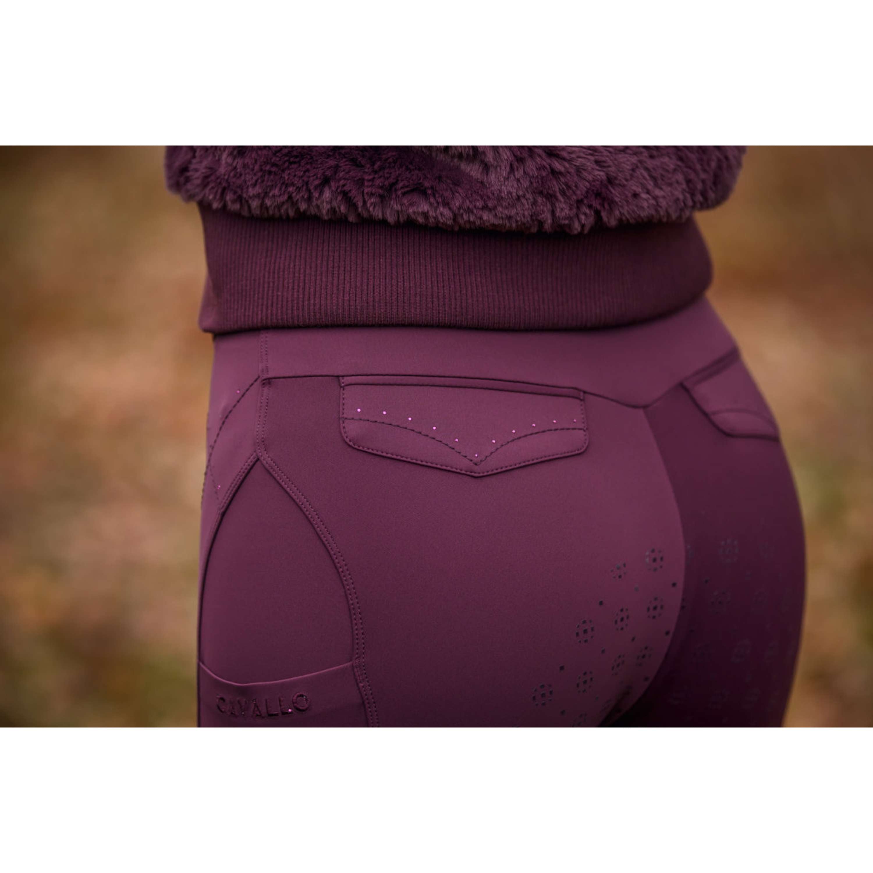 Cavallo Pantalón de Equitación CavalCandera Grip Mobile Full Grip Dusty Plum