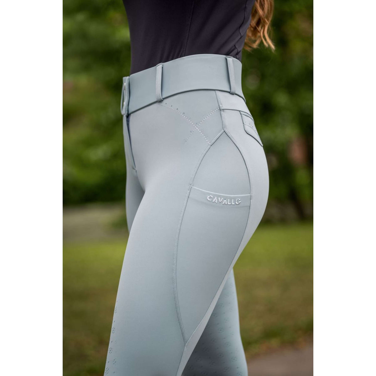 Cavallo Pantalón de Equitación CavalCandera Grip Mobile Full Grip Soft Aqua