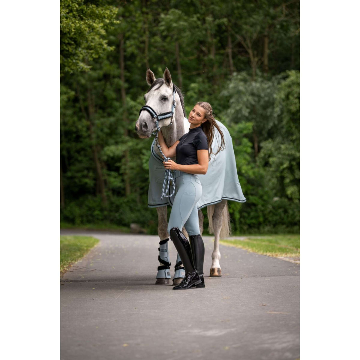 Cavallo Pantalón de Equitación CavalCandera Grip Mobile Full Grip Soft Aqua