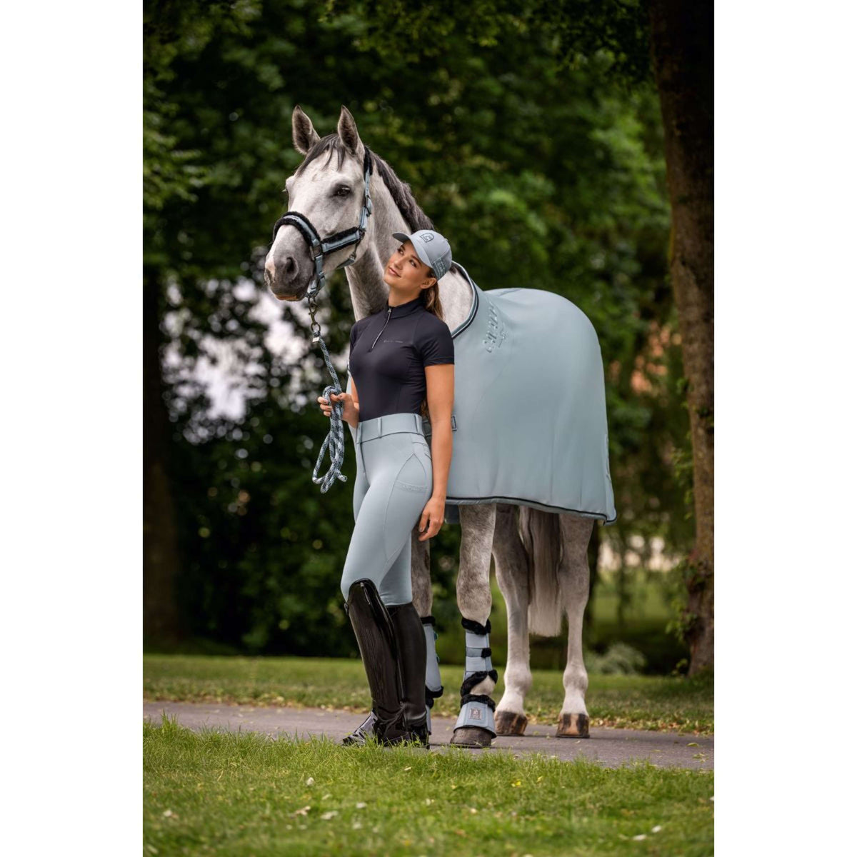 Cavallo Pantalón de Equitación CavalCandera Grip Mobile Full Grip Soft Aqua