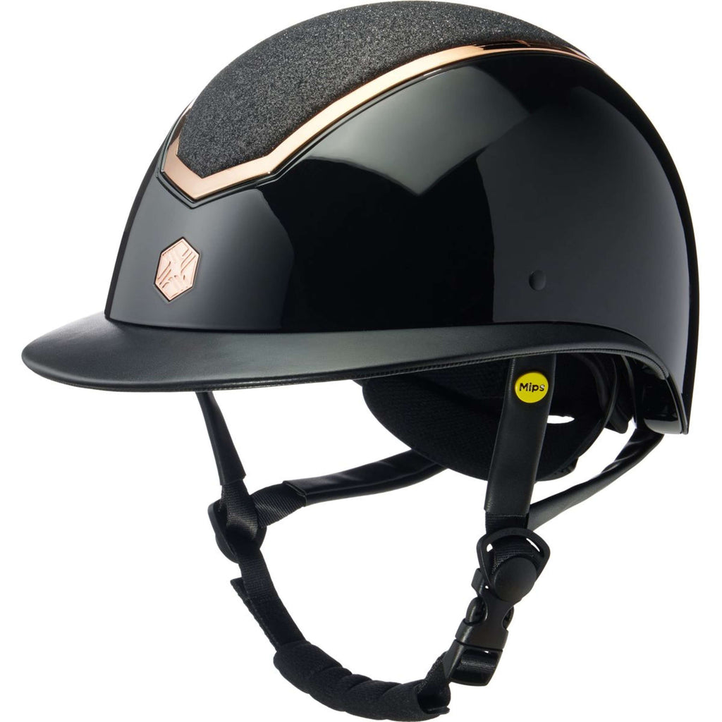 Charles Owen Casco Kylo Sparkly Wide Peak MIPS Black Gloss/Rose Gold