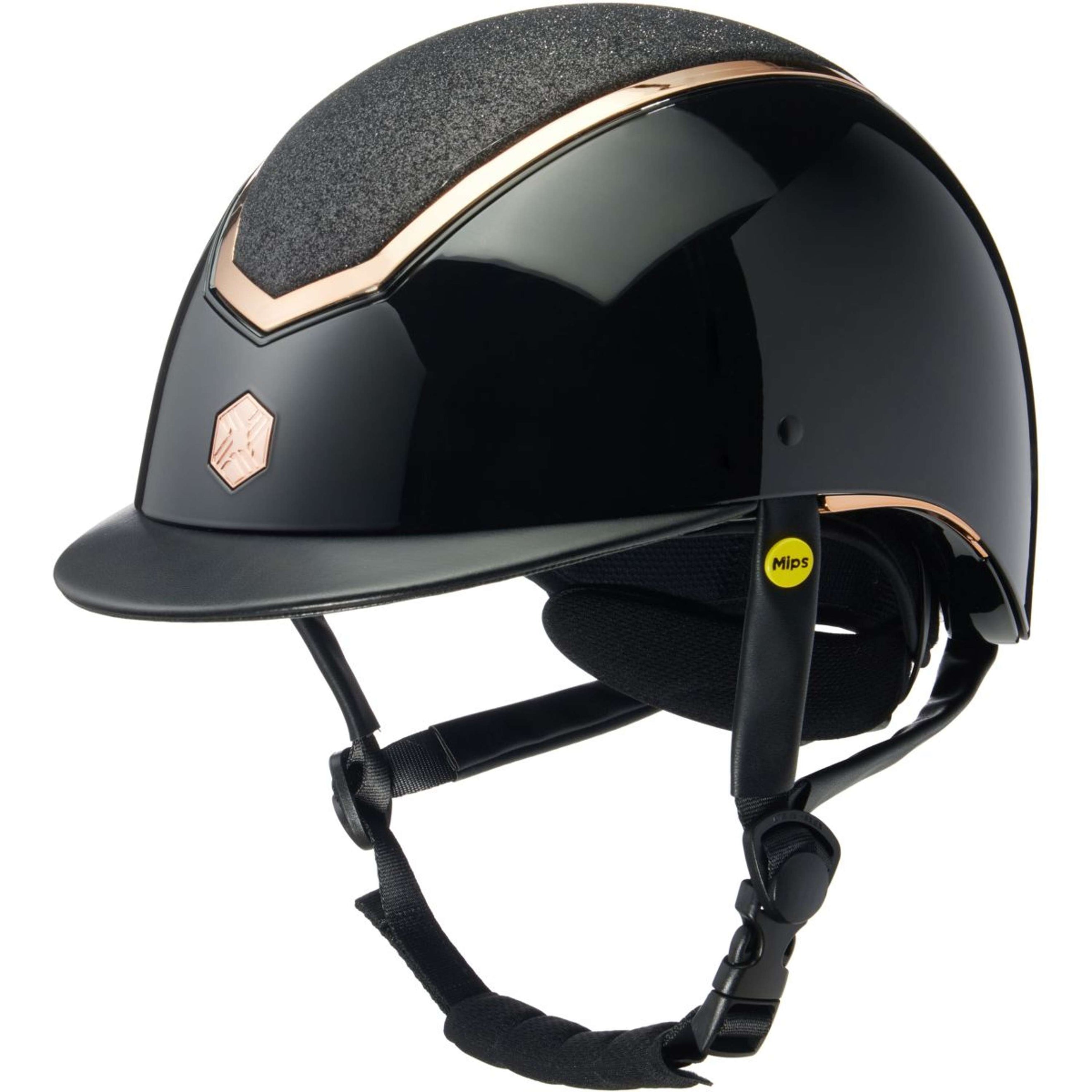 Charles Owen Casco Kylo Sparkly MIPS Black Gloss/Rose Gold Charles Owen Casco Kylo Sparkly MIPS Black Gloss/Rose Gold