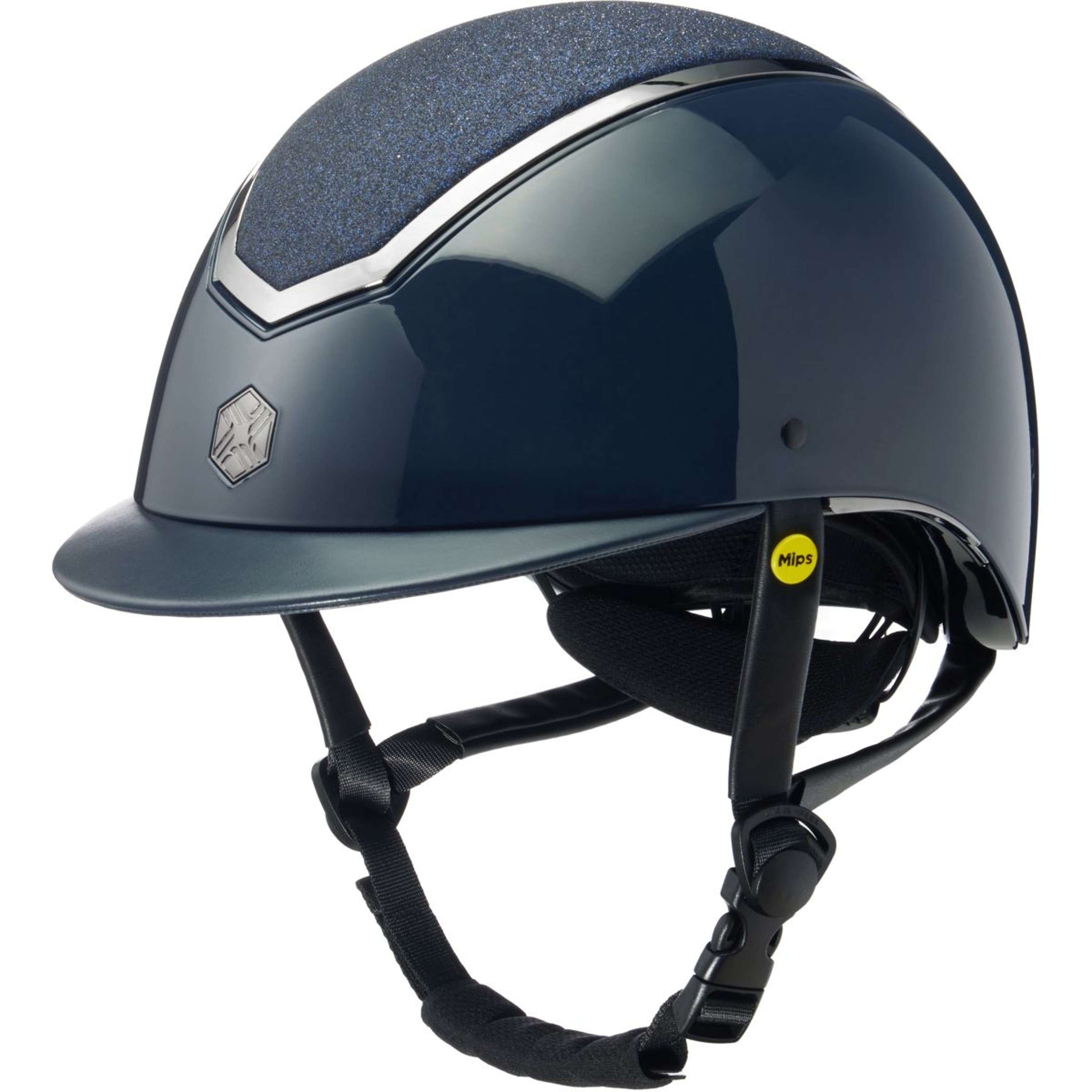 Charles Owen Casco Kylo Sparkly MIPS Navy Gloss/Pewter Charles Owen Casco Kylo Sparkly MIPS Navy Gloss/Pewter