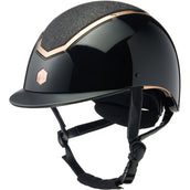 Charles Owen Gorra Kylo Sparkly Black Gloss/Rose Gold