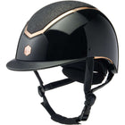 Charles Owen Casco Kylo Sparkly Black Gloss/Rose Gold