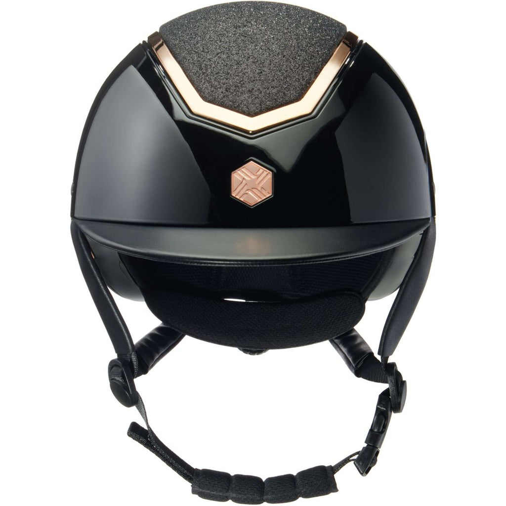 Charles Owen Casco Kylo Sparkly Black Gloss/Rose Gold