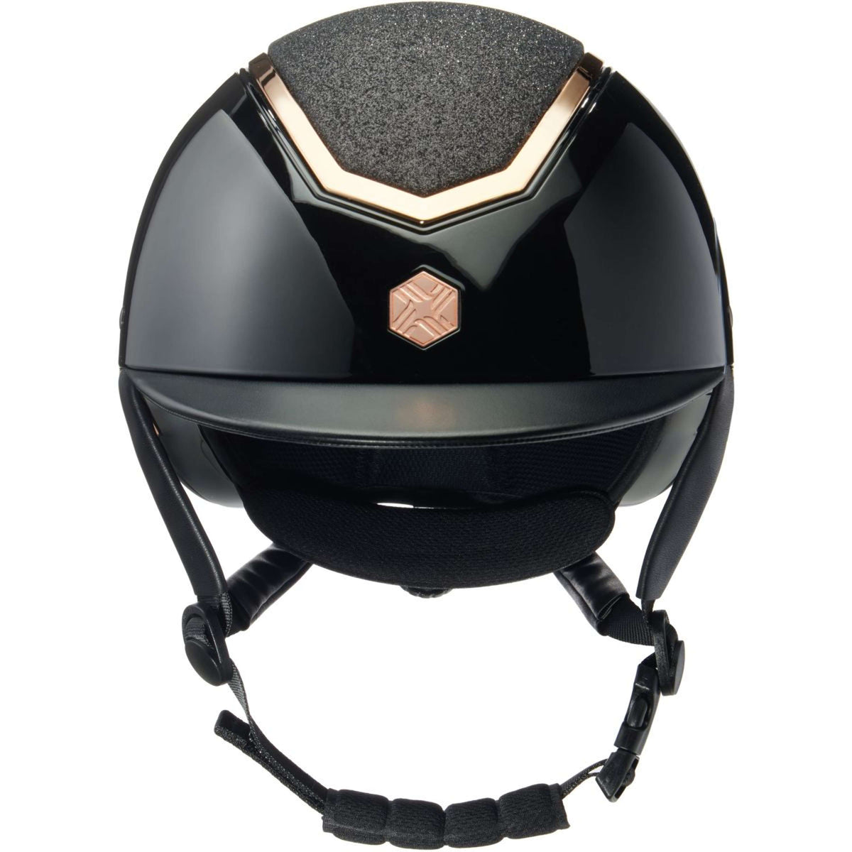 Charles Owen Gorra Kylo Sparkly Black Gloss/Rose Gold