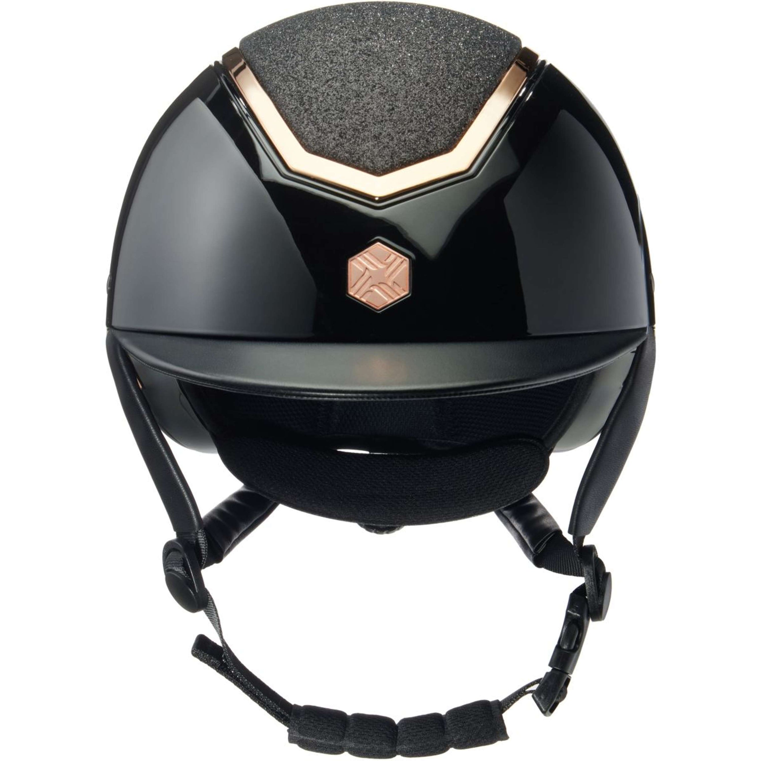 Charles Owen Casco Kylo Sparkly Black Gloss/Rose Gold