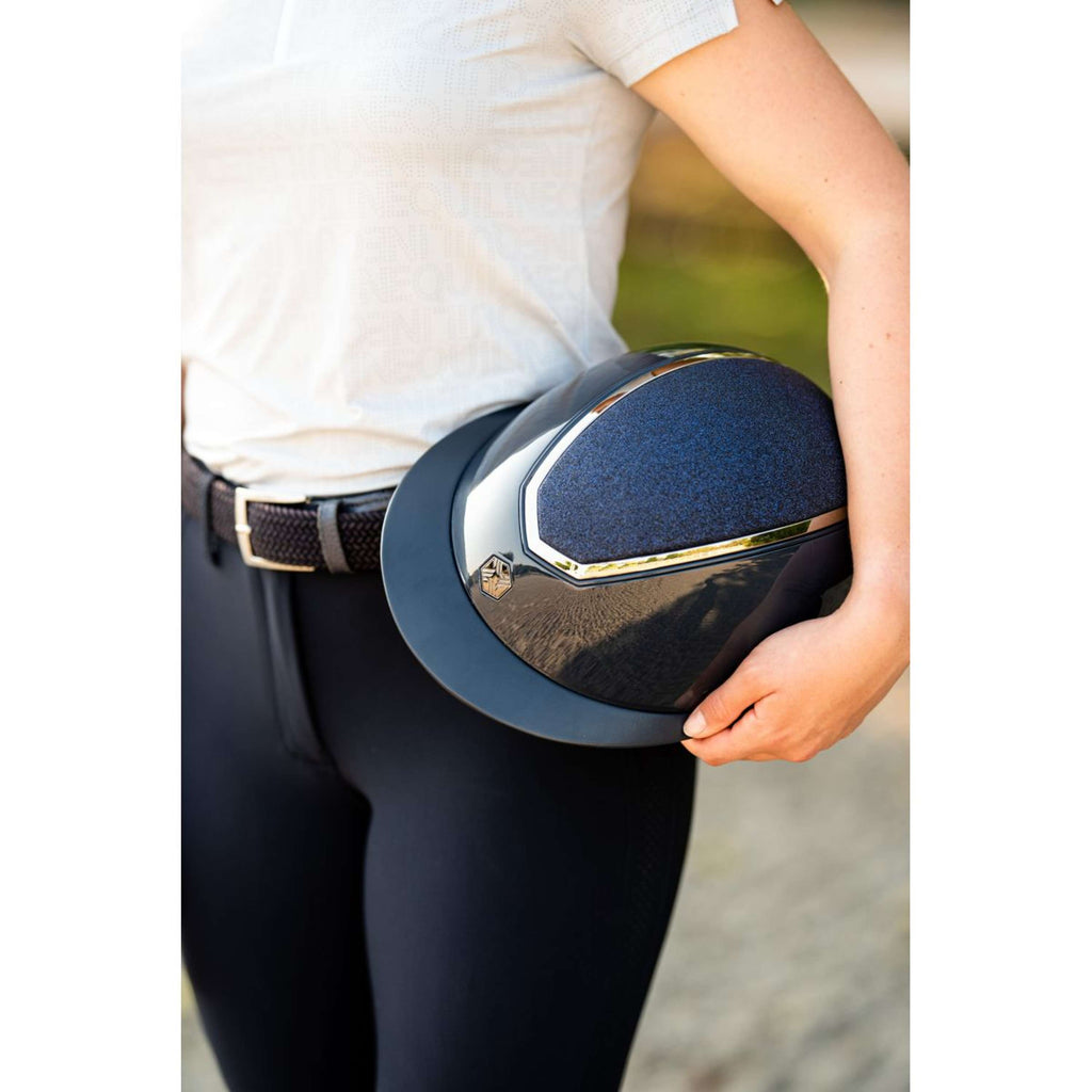 Charles Owen Casco Kylo Sparkly Wide Peak Navy Gloss/Pewter