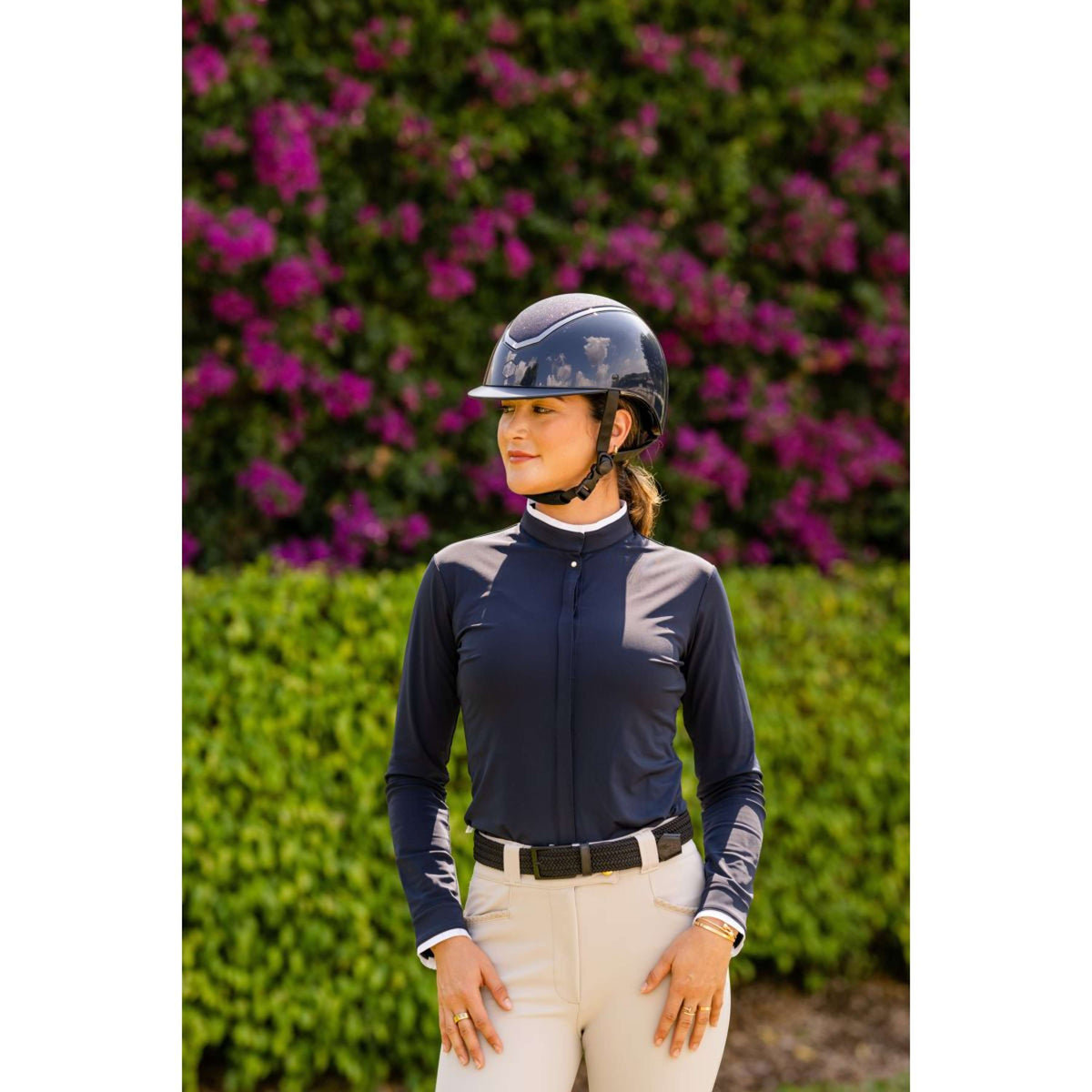 Charles Owen Casco Kylo Sparkly Navy Gloss/Pewter