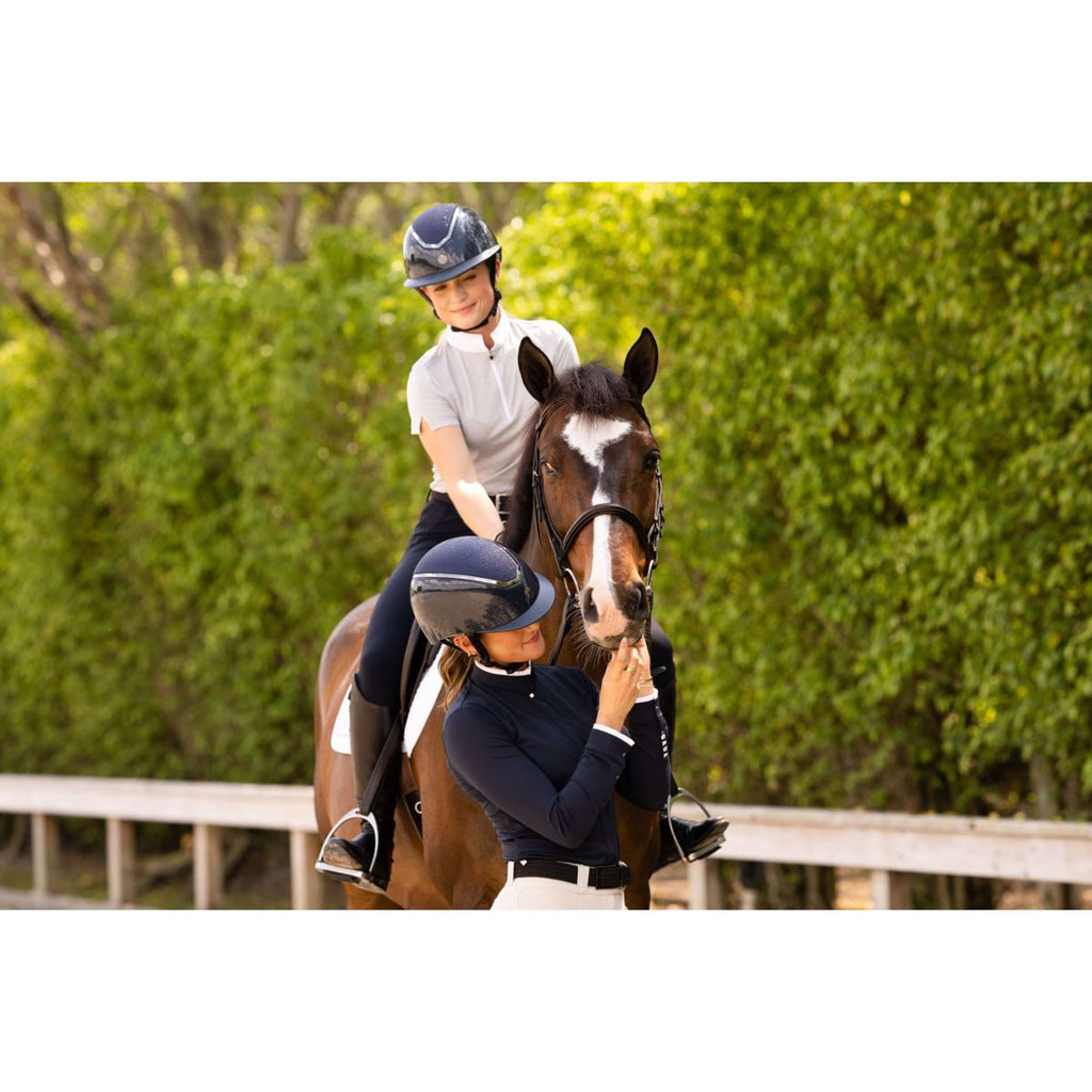 Charles Owen Casco Kylo Sparkly Navy Gloss/Pewter