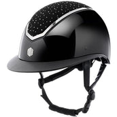 Charles Owen Gorra Kylo Crystal Wide Peak Black Gloss/Chrome