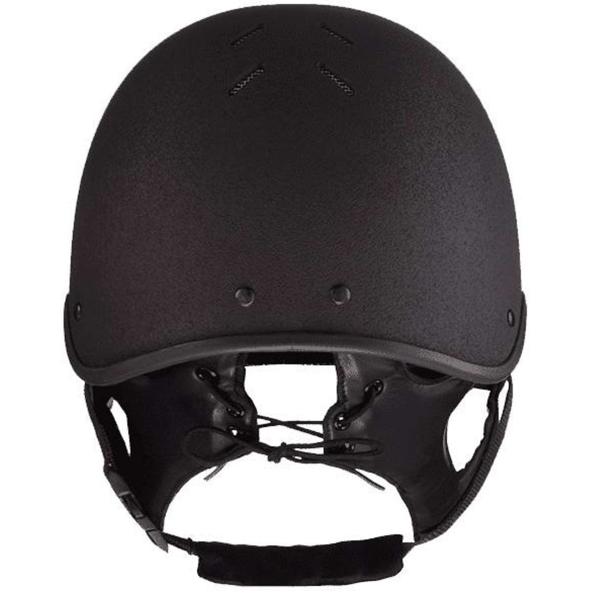 Charles Owen Casco de Seguridad MS1 Cráneo de jockey profesional Negro