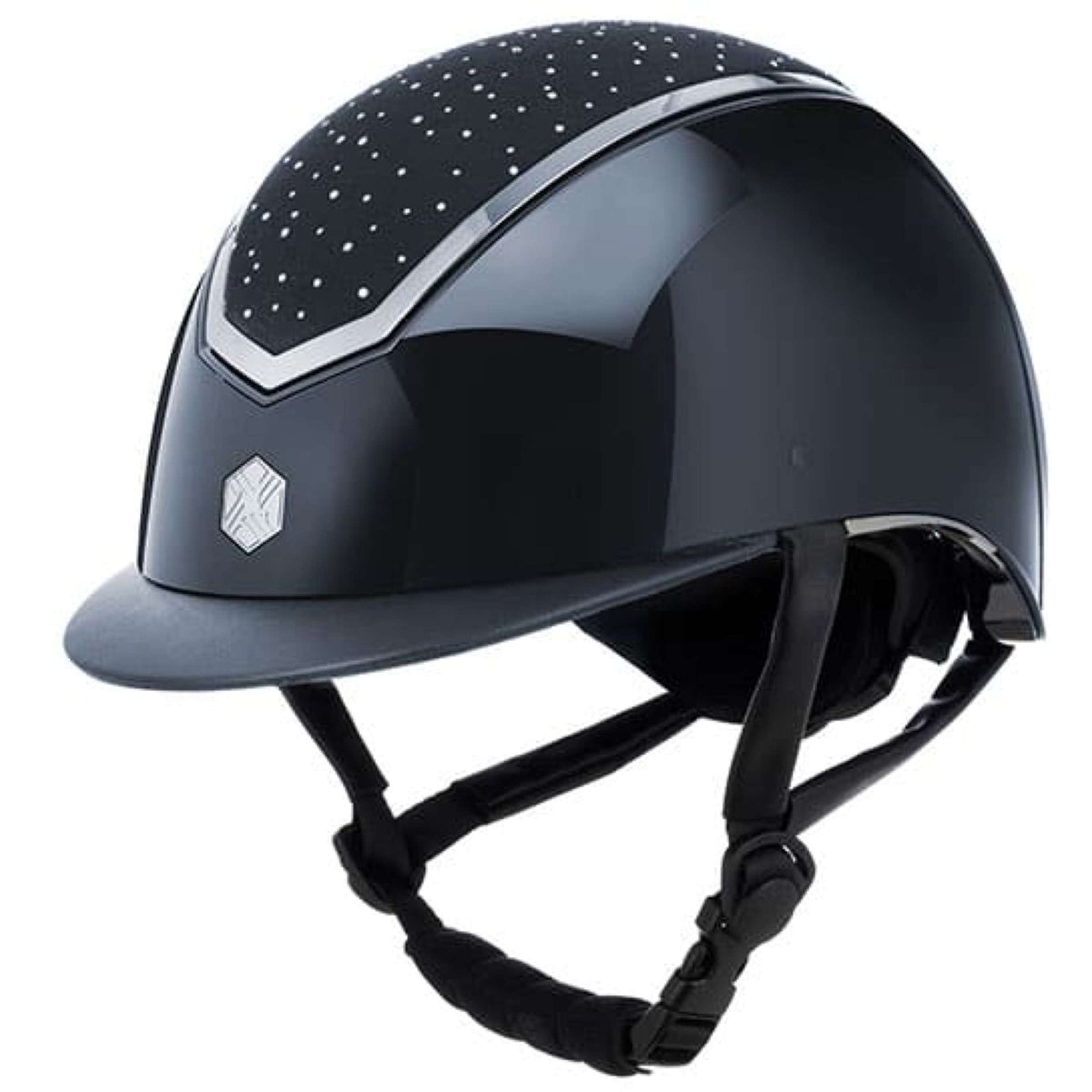 Charles Owen Casco Kylo Crystal Navy Gloss/Silver Charles Owen Casco Kylo Crystal Navy Gloss/Silver