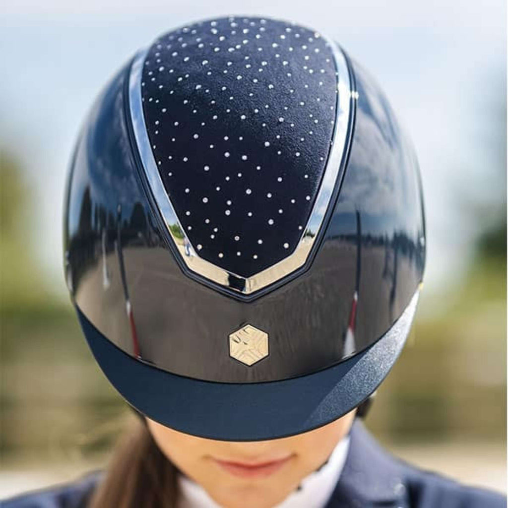 Charles Owen Casco Kylo Crystal Navy Gloss/Silver