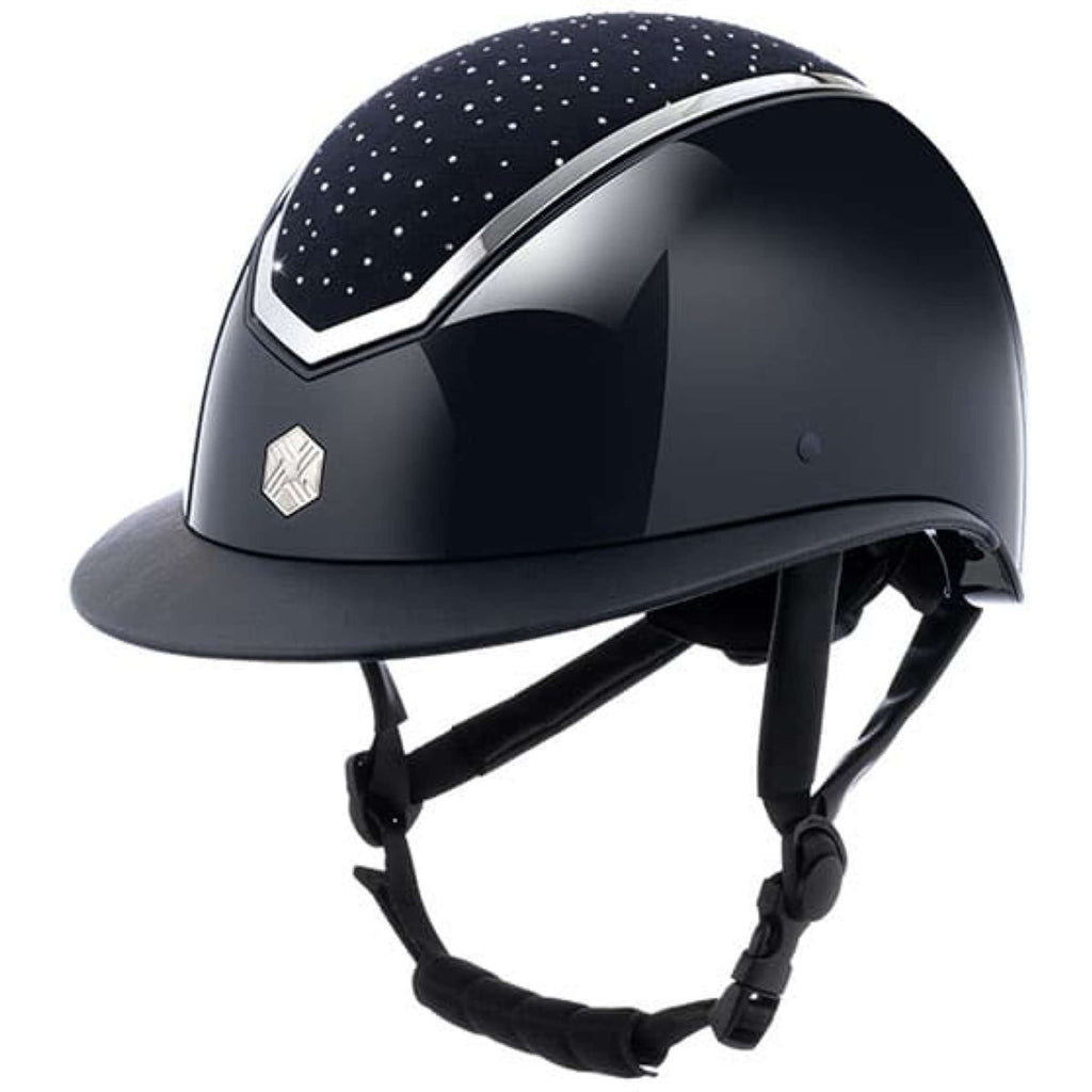 Charles Owen Casco Kylo Crystal Wide Peak Navy Gloss/Silver