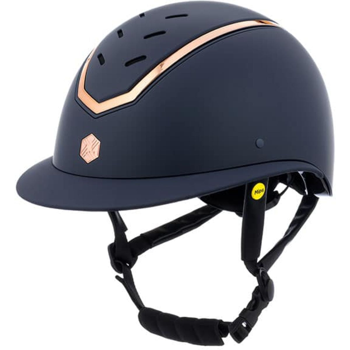 Charles Owen Gorra Kylo Wide Peak MIPS Navy Matte/Rose Gold
