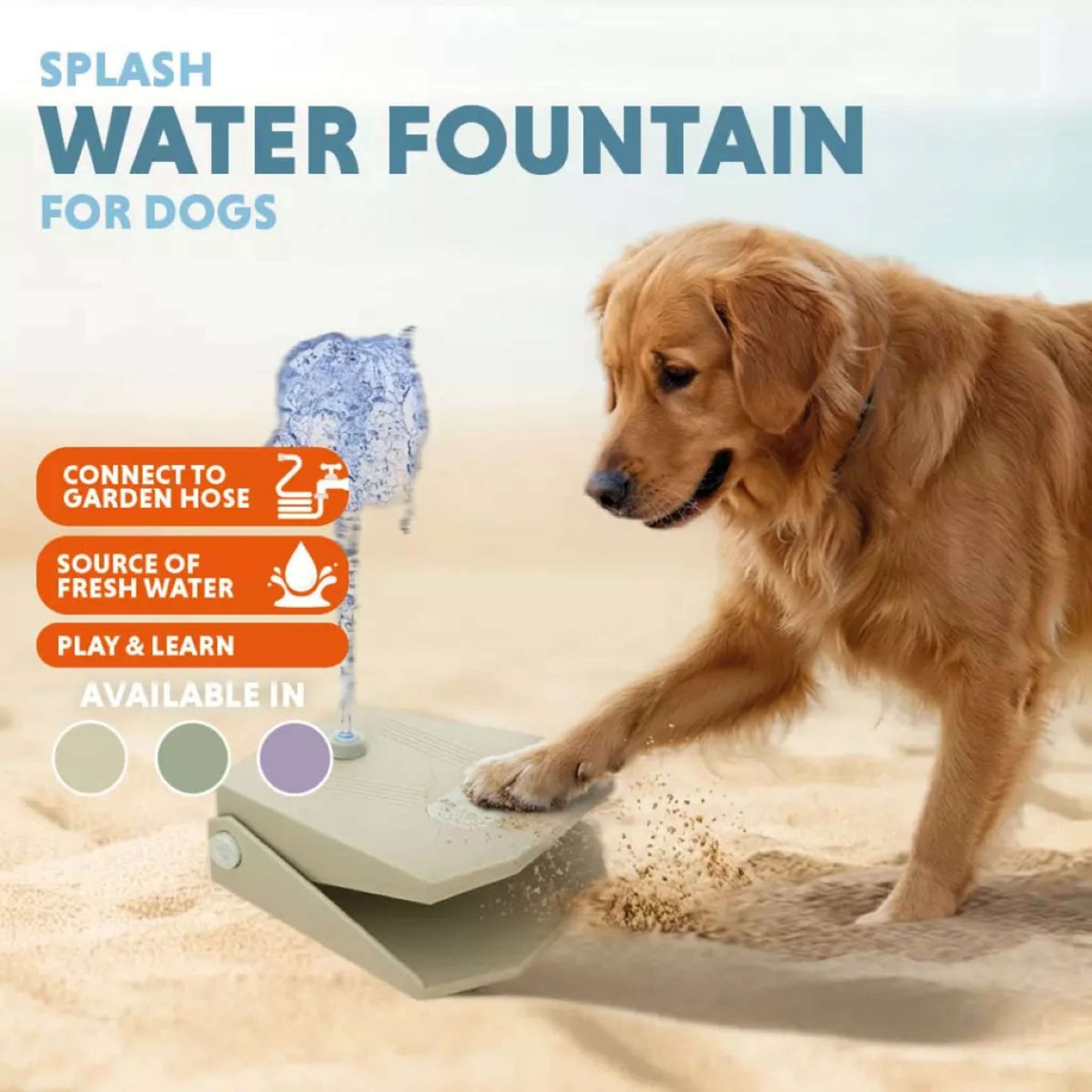 CoolPets Fuente Splash Aqua Verde Oliva