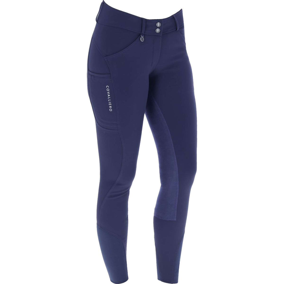 Covalliero Pantalones Premium Leather Full Grip SS25 Dark Navy