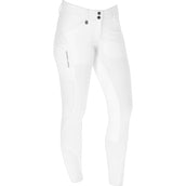 Covalliero Pantalón de Equitación Premium Leather Full Grip SS25 Blanco