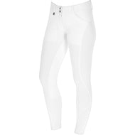 Covalliero Pantalón de Equitación Premium Leather Full Grip SS25 Blanco