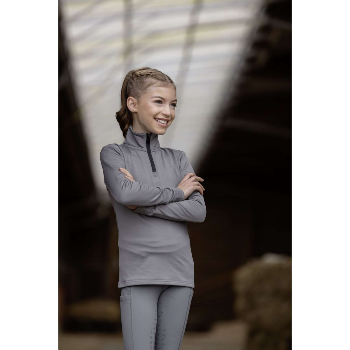 Covalliero Shirt AW25 Kids Mangas Largas Steel Grey