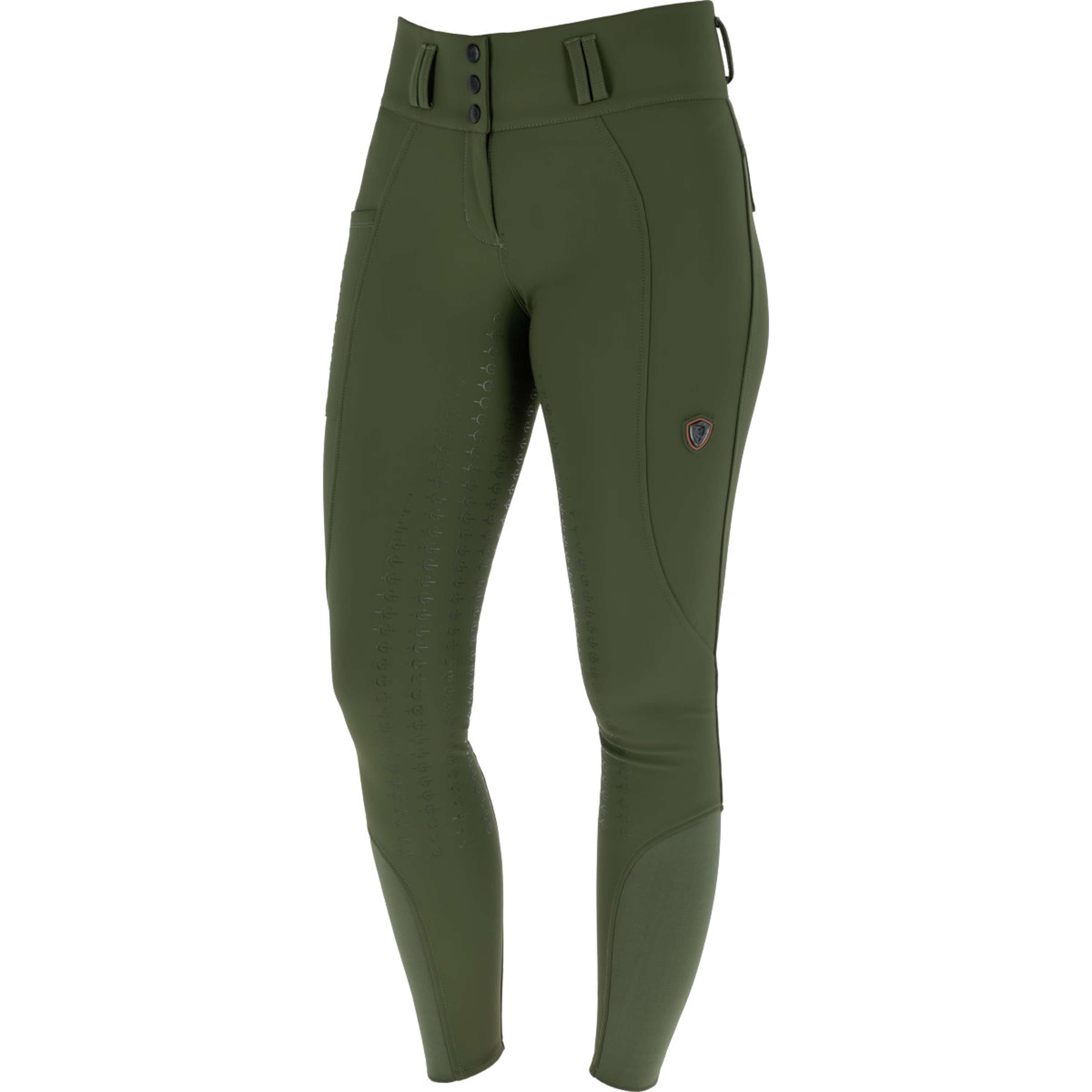 Covalliero Pantalón de Equitación Hight Waist Full Grip AW26 Forest Green
