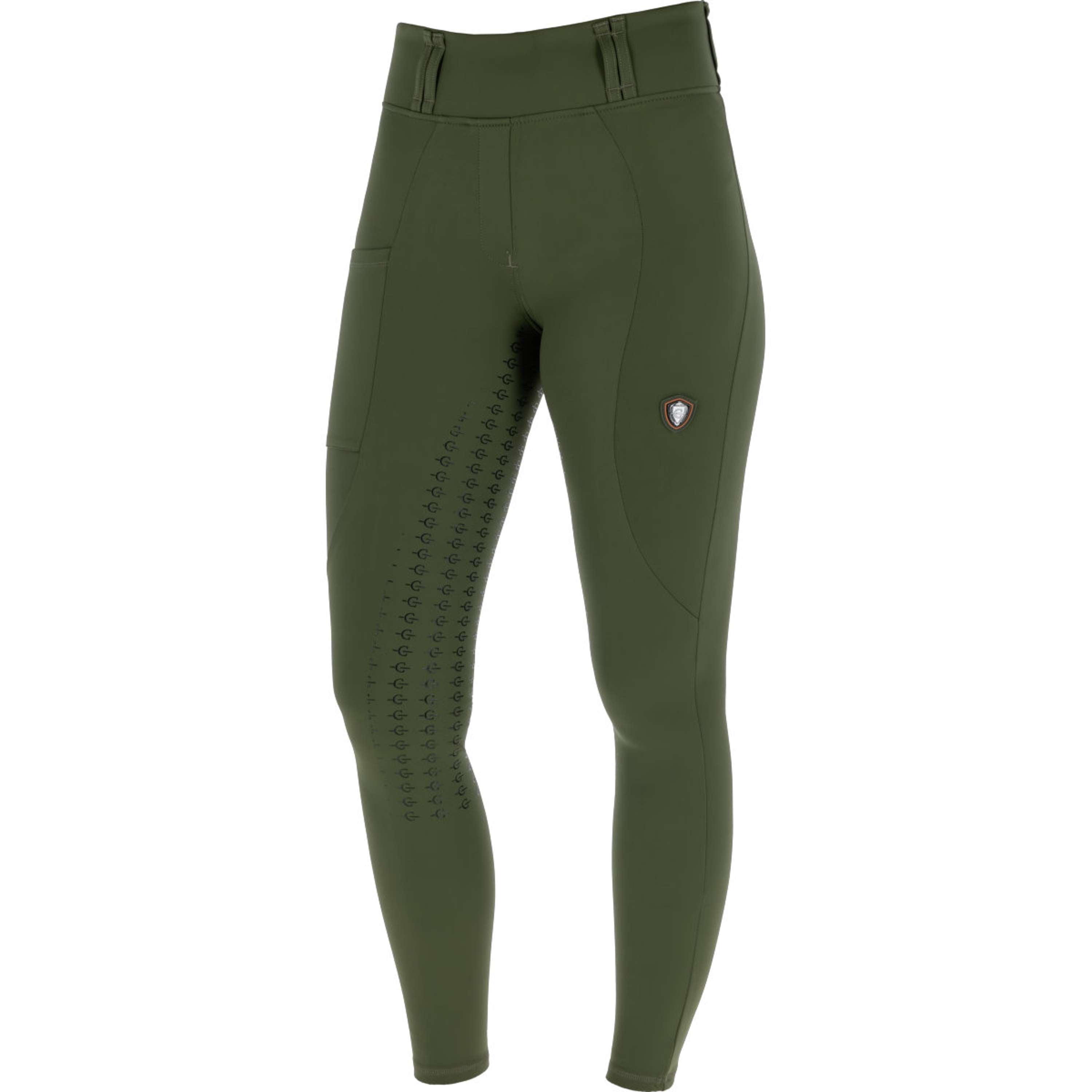 Covalliero Legging de Equitación Full Grip AW26 Forest Green