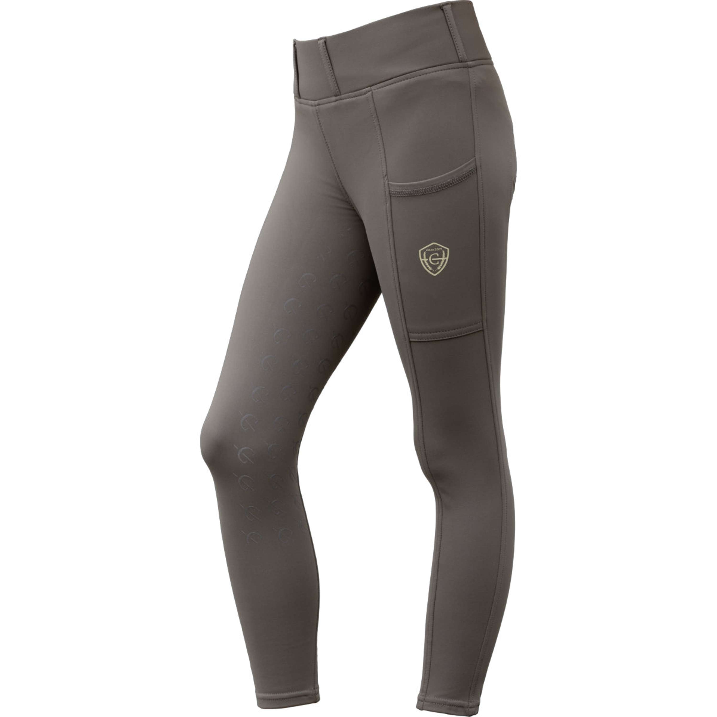 Covalliero Legging de Equitación Full Grip AW26 Kids Milky Chocolate