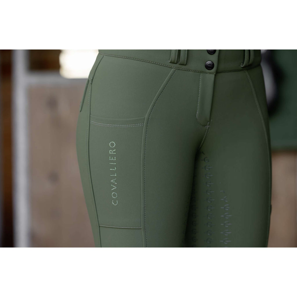 Covalliero Pantalón de Equitación Hight Waist Full Grip AW26 Forest Green