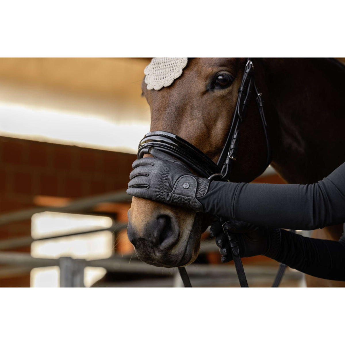 Covalliero Guantes de Equitación AW26 Negro