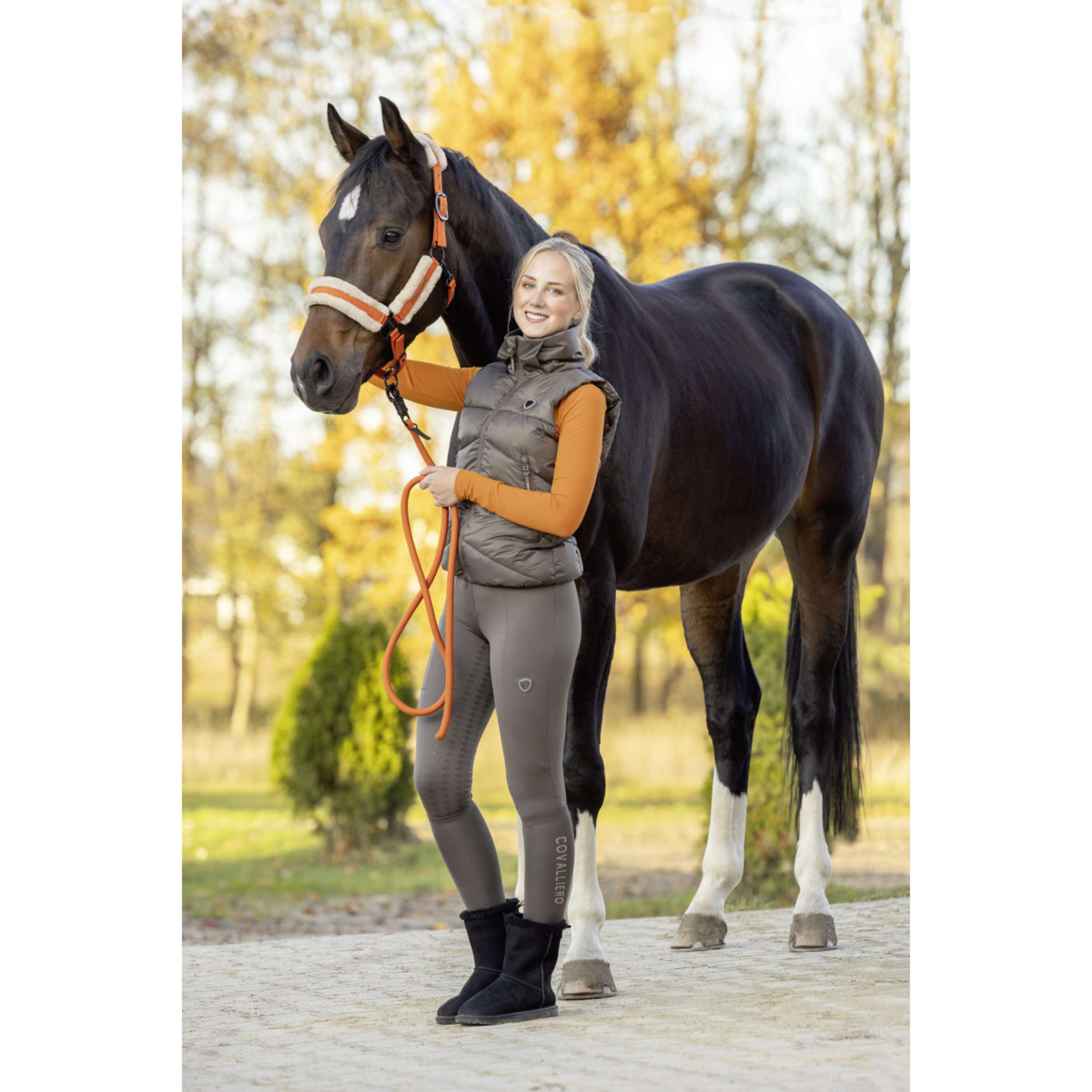 Covalliero Legging de Equitación Full Grip AW26 Milky Chocolate