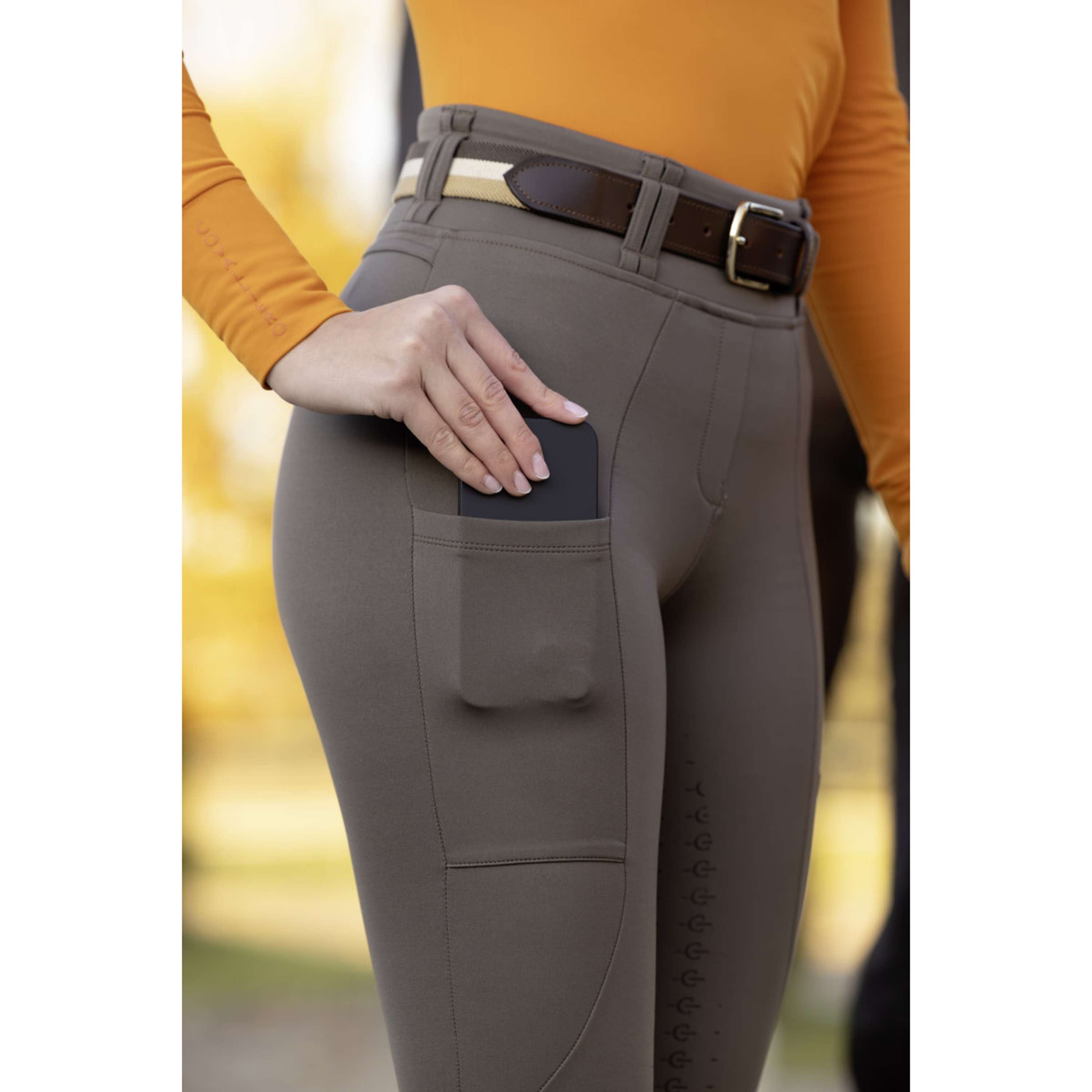 Covalliero Legging de Equitación Full Grip AW26 Milky Chocolate