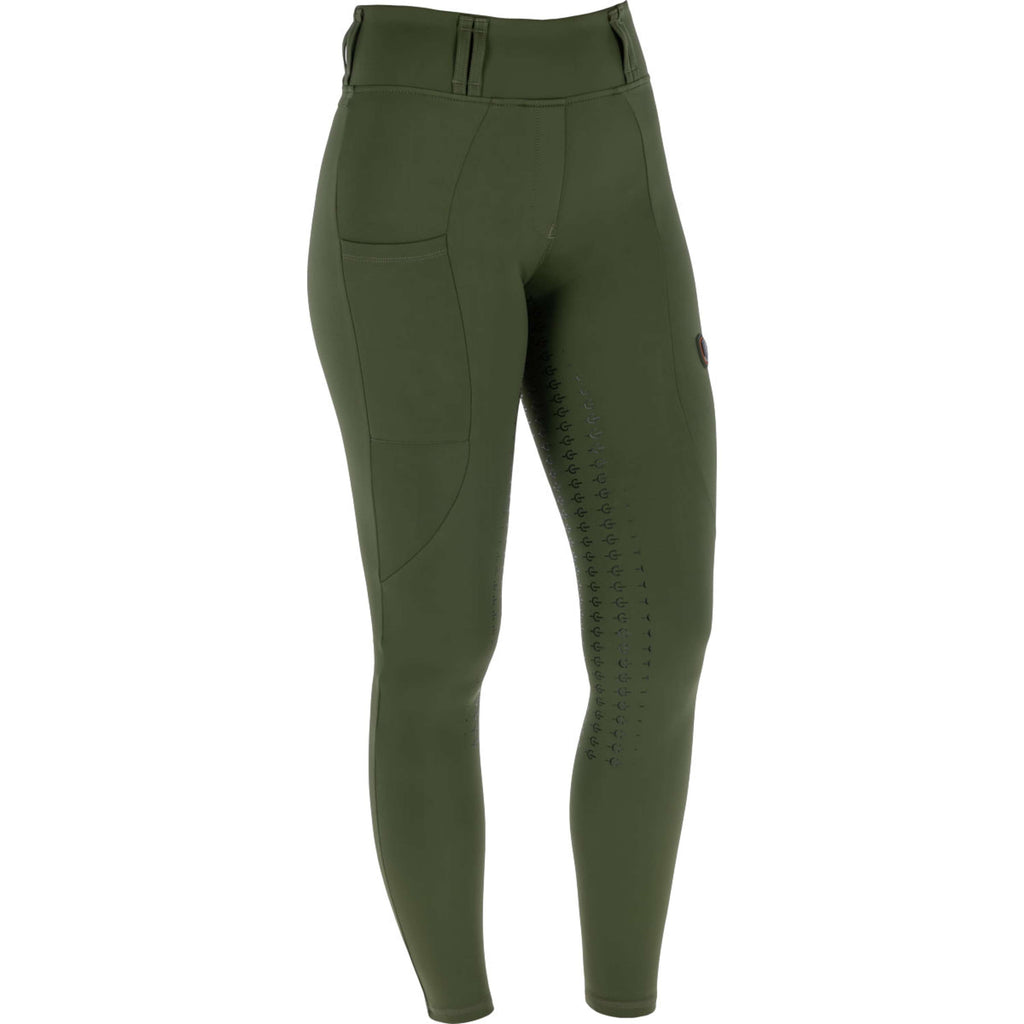 Covalliero Legging de Equitación Full Grip AW26 Forest Green