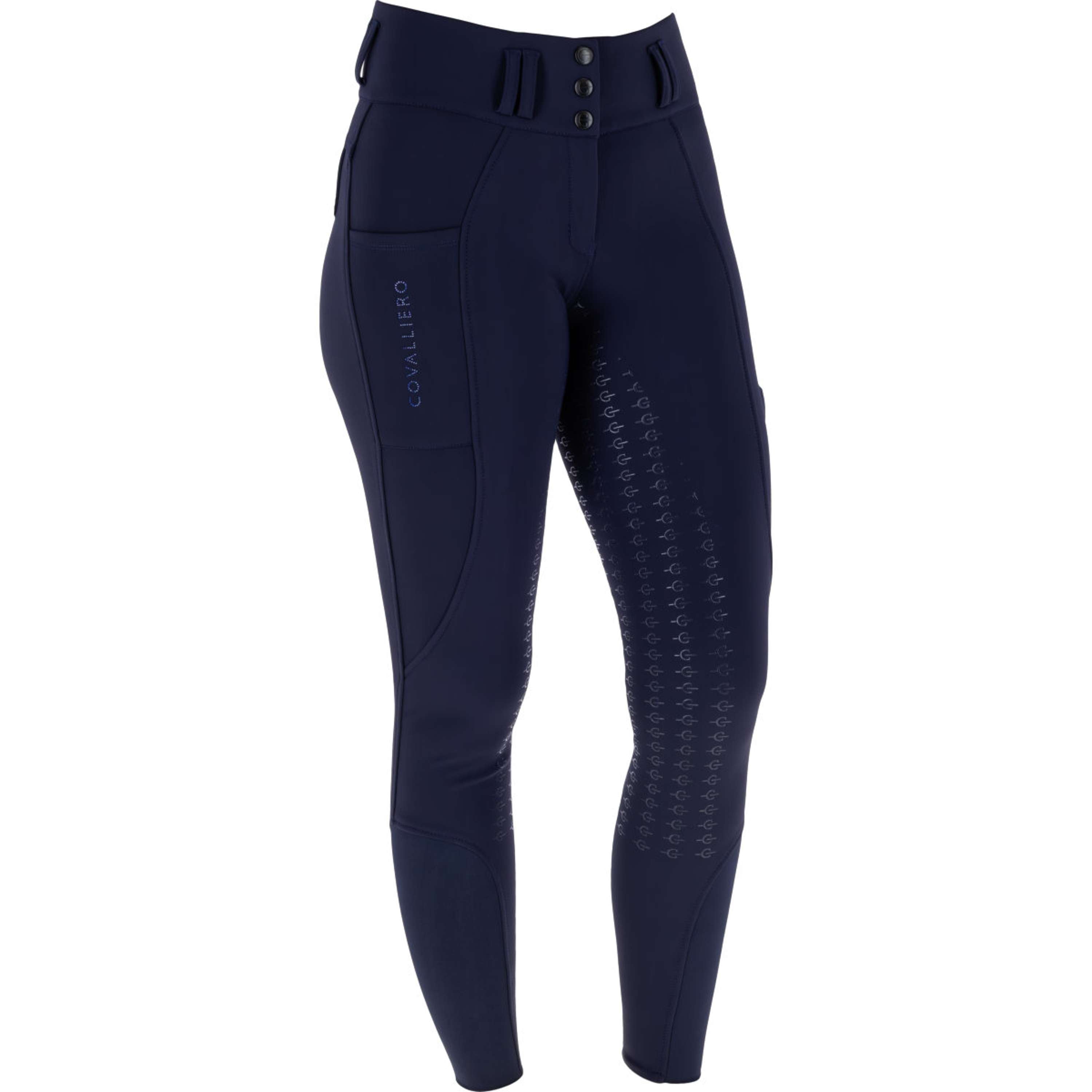 Covalliero Pantalón de Equitación Hight Waist Full Grip AW26 Dark Navy