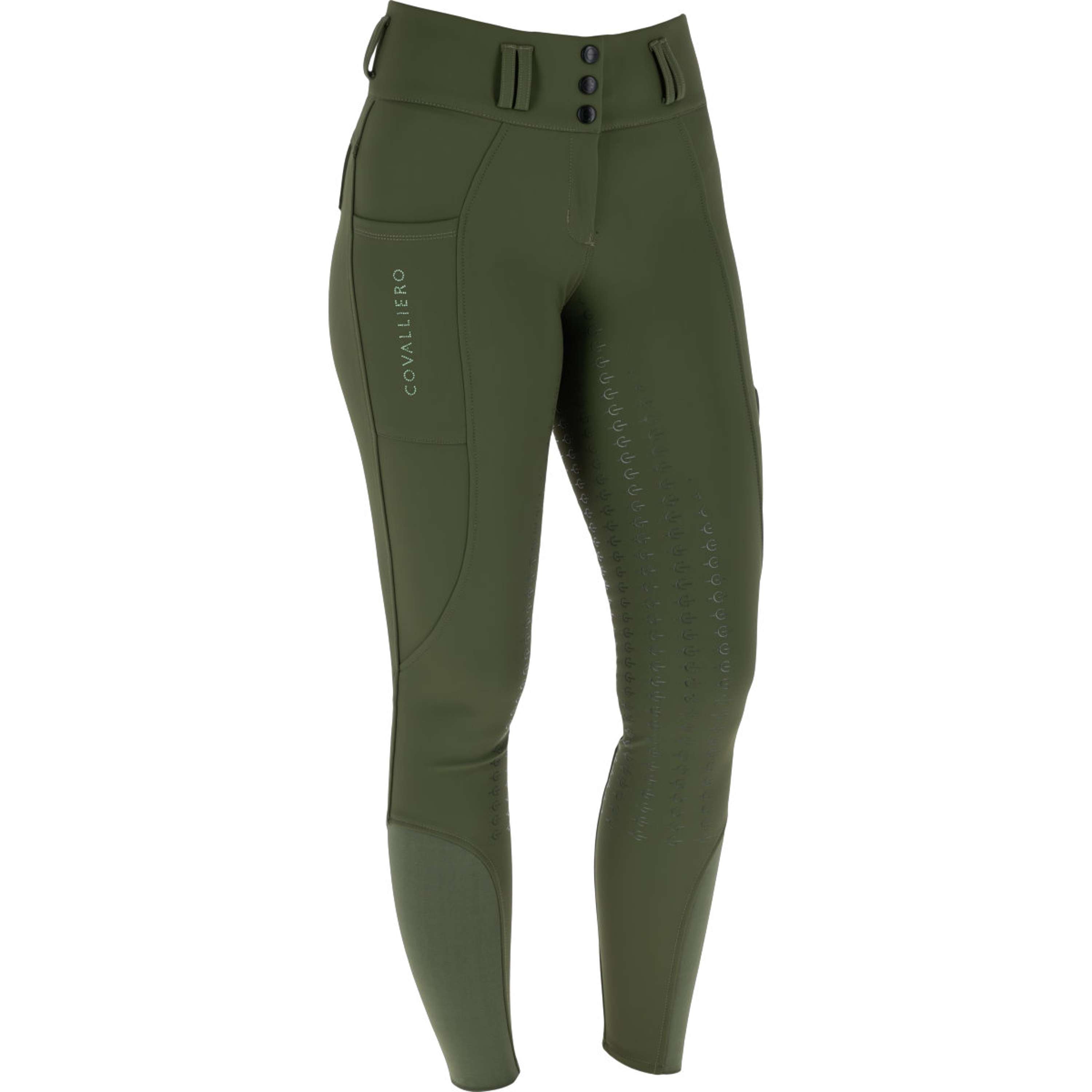 Covalliero Pantalón de Equitación Hight Waist Full Grip AW26 Forest Green