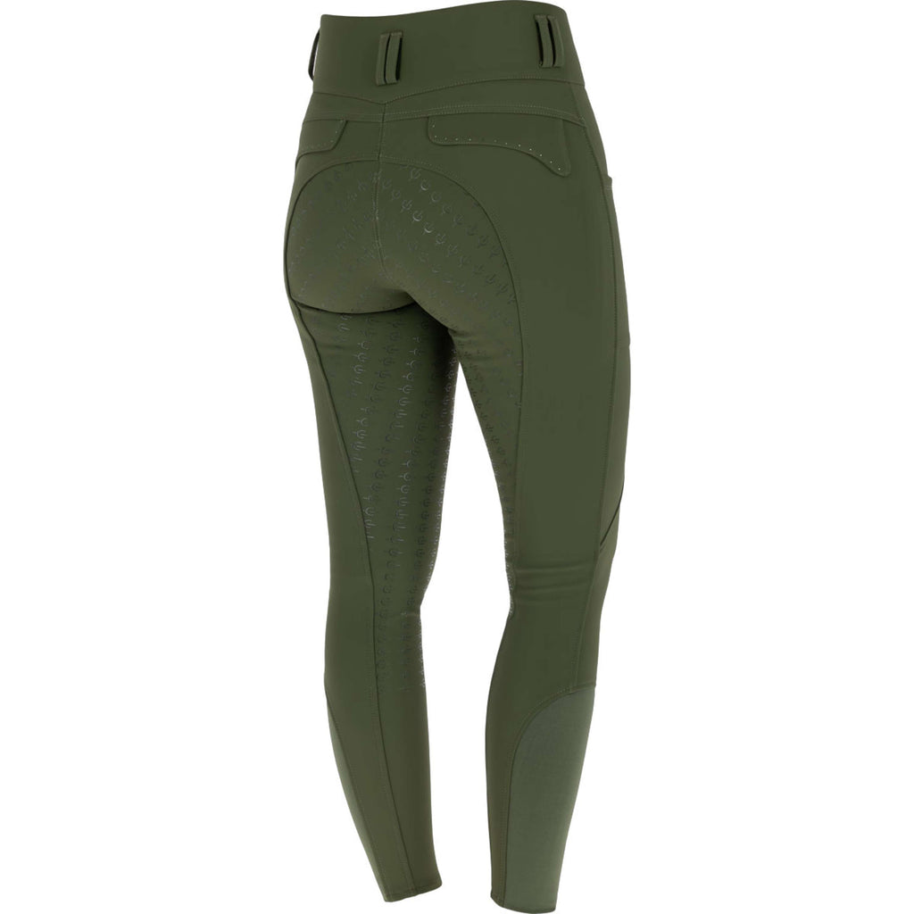 Covalliero Pantalón de Equitación Hight Waist Full Grip AW26 Forest Green