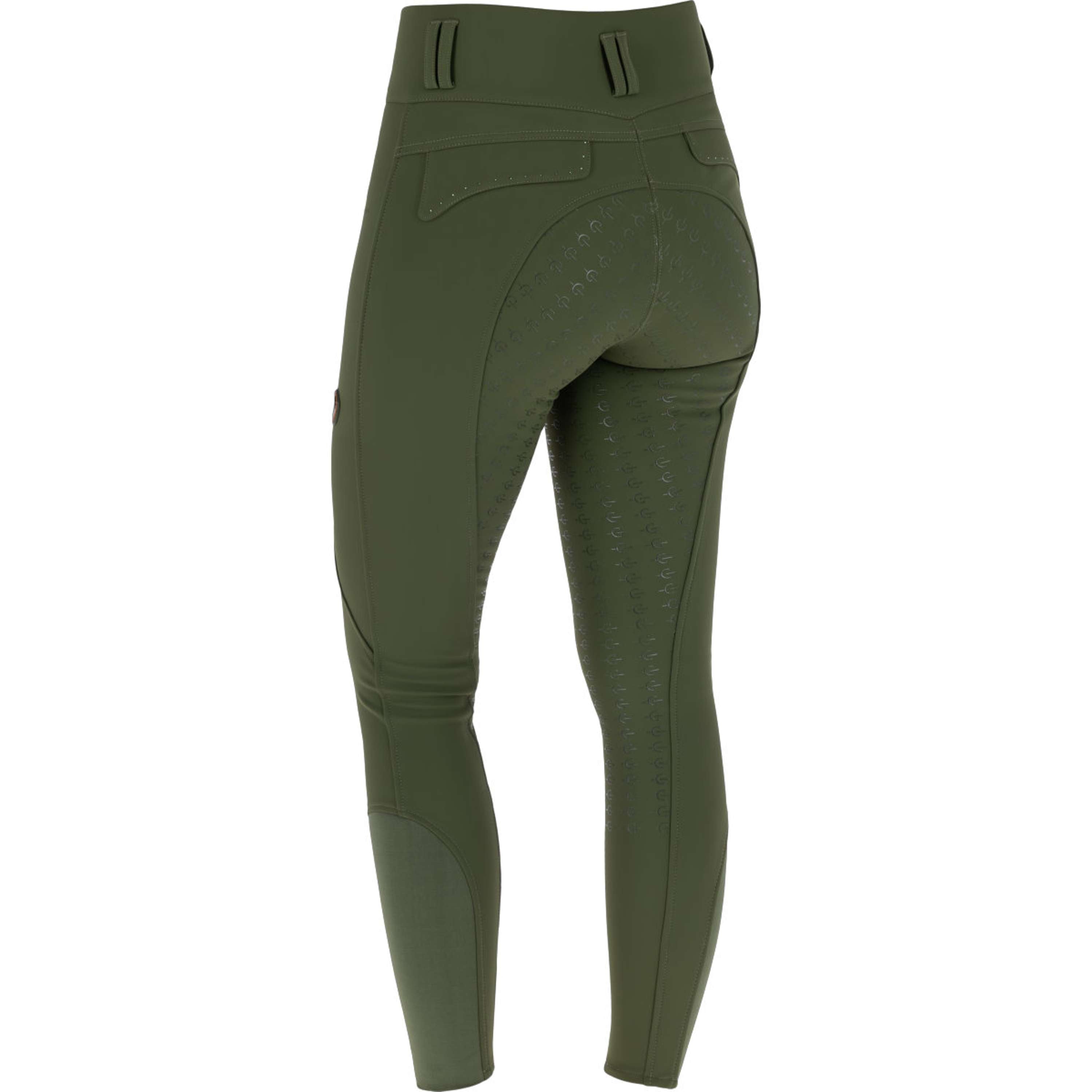 Covalliero Pantalón de Equitación Hight Waist Full Grip AW26 Forest Green