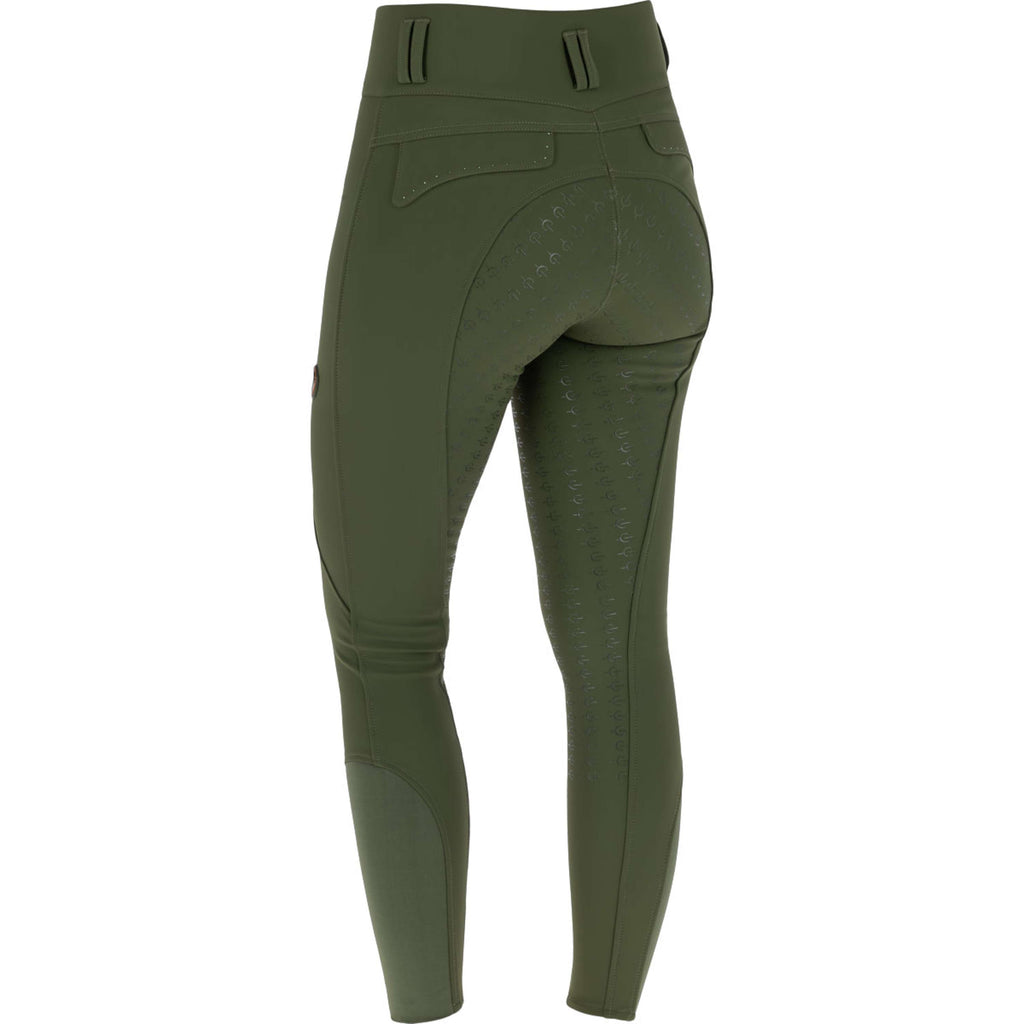 Covalliero Pantalón de Equitación Hight Waist Full Grip AW26 Forest Green