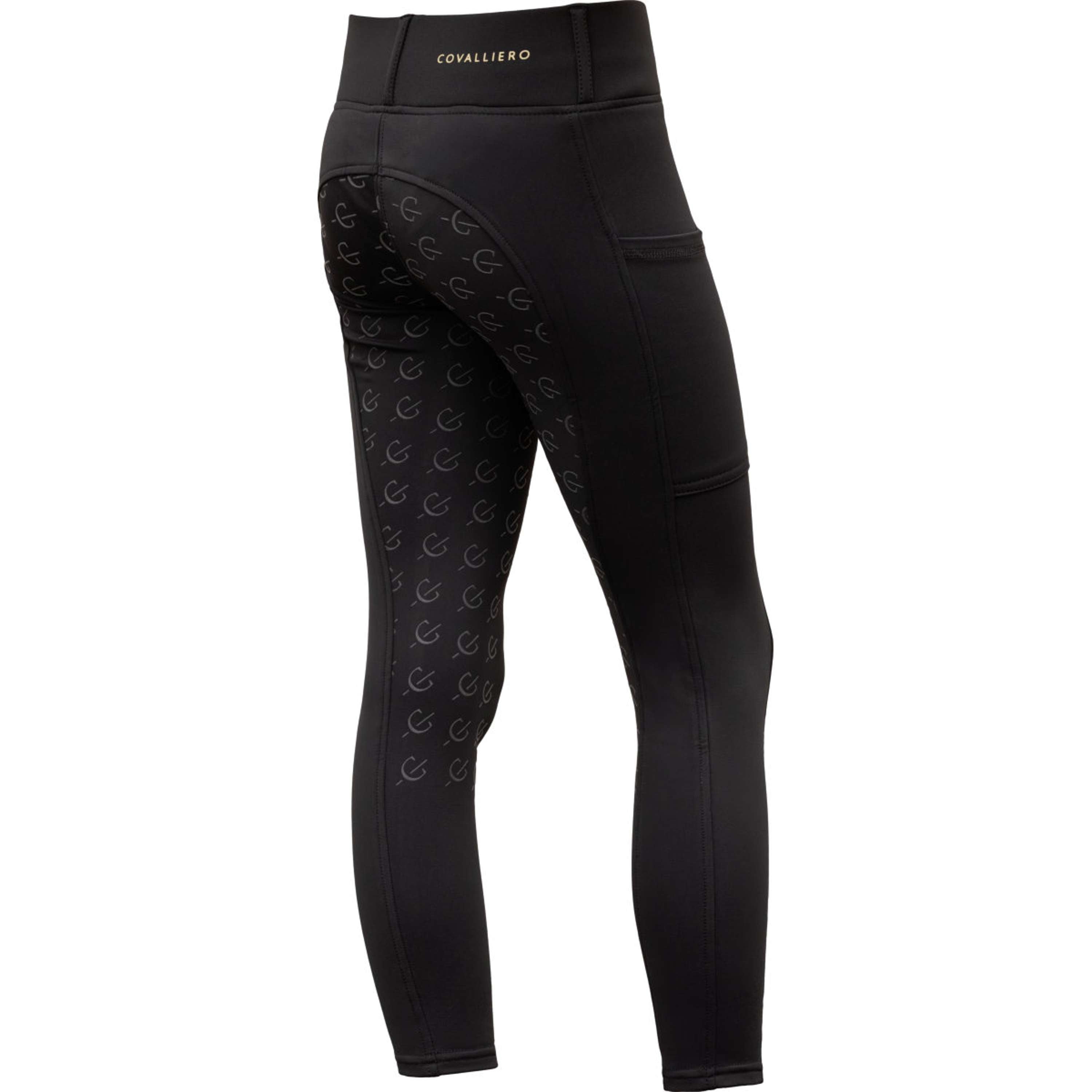 Covalliero Legging de Equitación Full Grip AW26 Kids Negro
