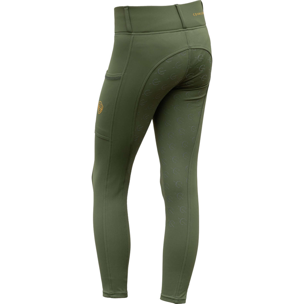 Covalliero Legging de Equitación Full Grip AW26 Kids Forest Green