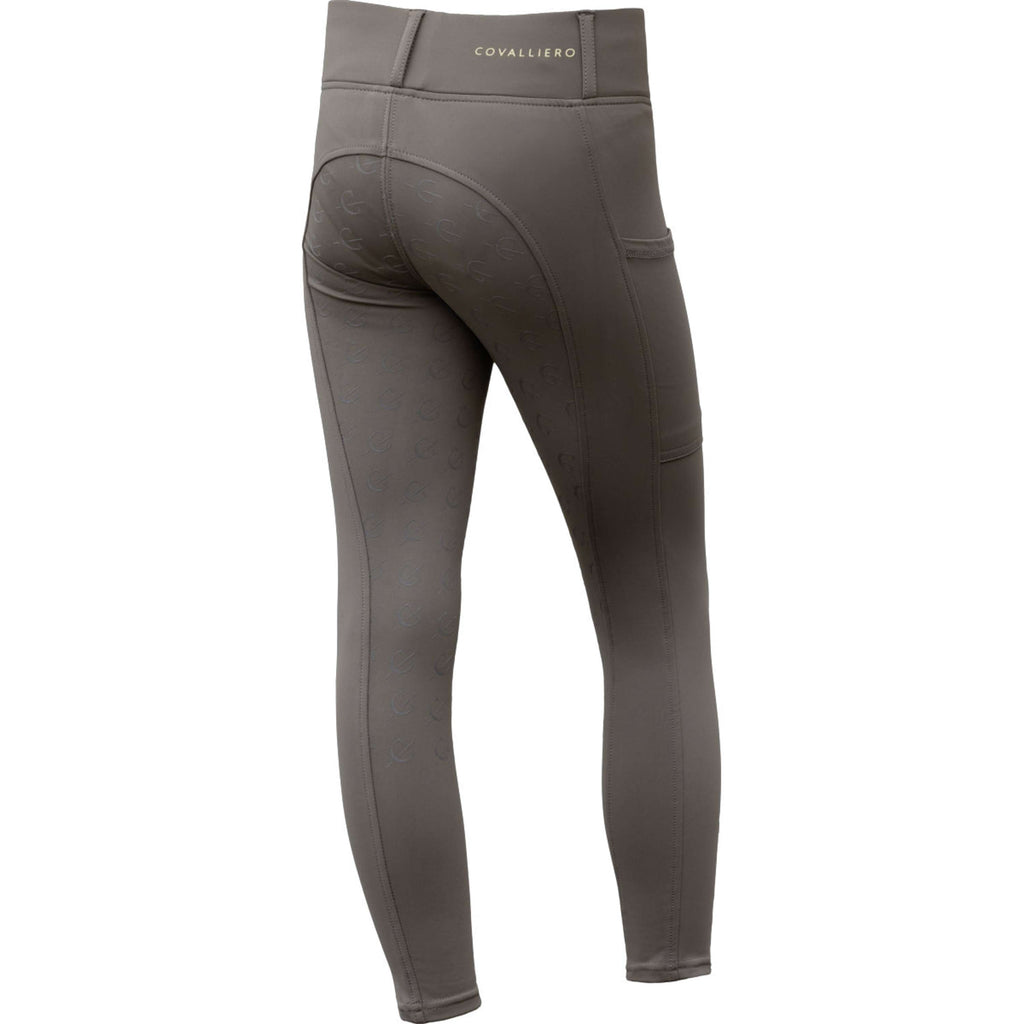 Covalliero Legging de Equitación Full Grip AW26 Kids Milky Chocolate