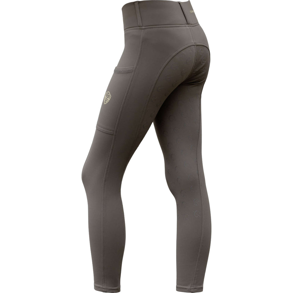 Covalliero Legging de Equitación Full Grip AW26 Kids Milky Chocolate
