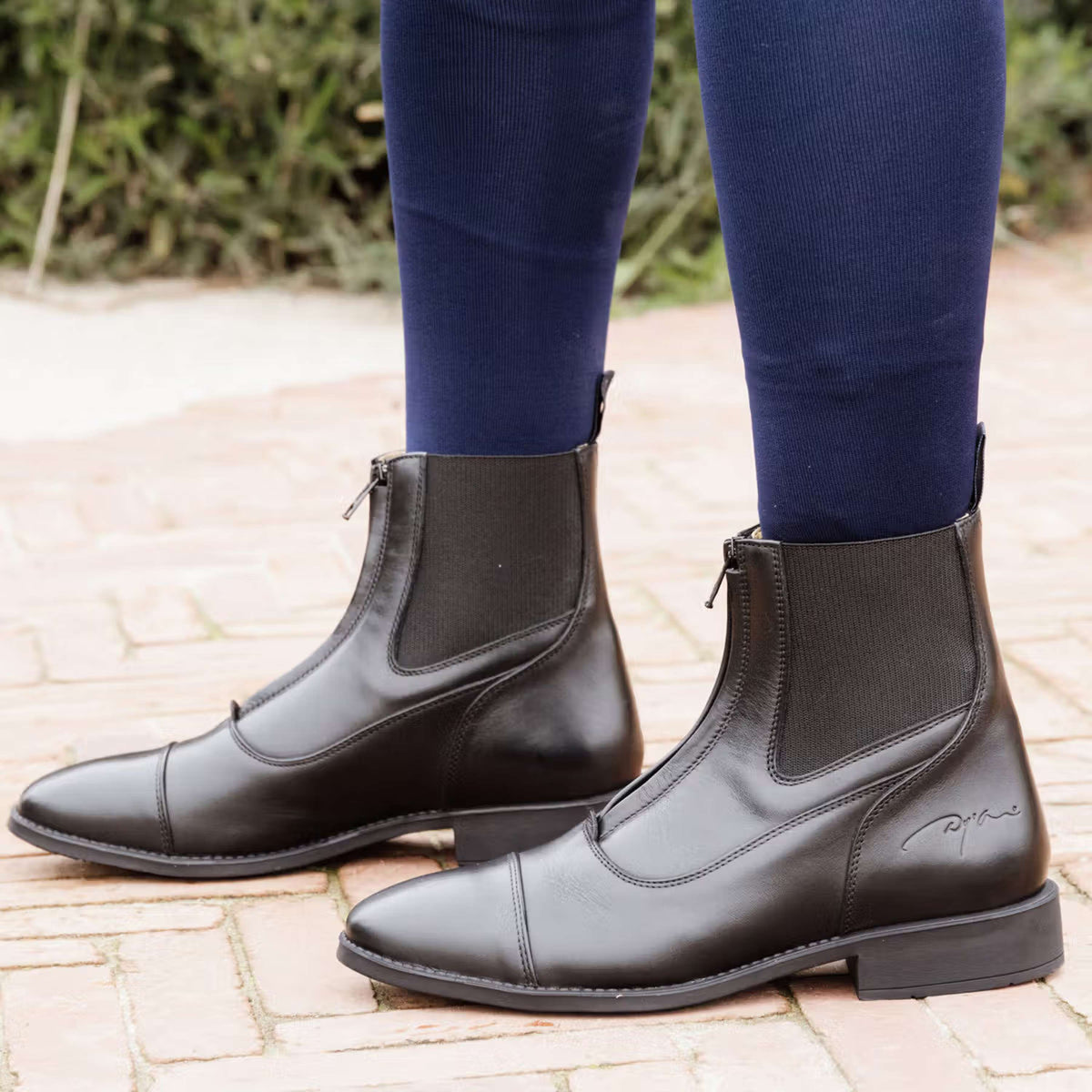 Dyon Botines Front Zipper Negro